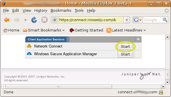 network connect client